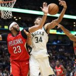 Milwaukee Bucks SF Giannis Antetokounmpo and New Orleans Pelicans PF Anthony Davis