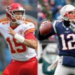 Kansas City Chiefs QB Patrick Mahomes and New England Patriots QB Tom Brady